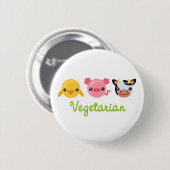 Vegetarisch Ronde Button 5,7 Cm (Voorkant /achterkant)