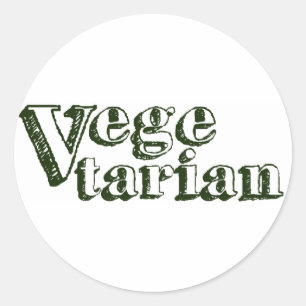Vegetarisch Ronde Sticker