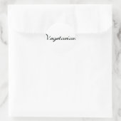 Vegetarisch Ronde Sticker (Tas)