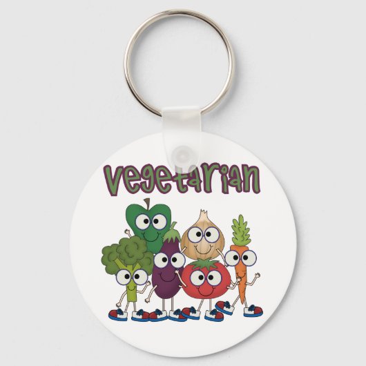 Vegetarisch Sleutelhanger (Voorkant)