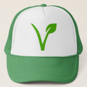 vegetarisch symbool, vegetariërs, veggie, trucker pet (Voorkant)