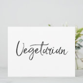 "Vegetarisch"-teken | Stijlvol handschrift (Staand voorkant)