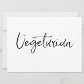 "Vegetarisch"-teken | Stijlvol handschrift (Voorkant)