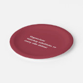 Vegetarisch Thanksgiving Gedicht Minimal Bourgogne Papieren Bordje (Gekanteld)