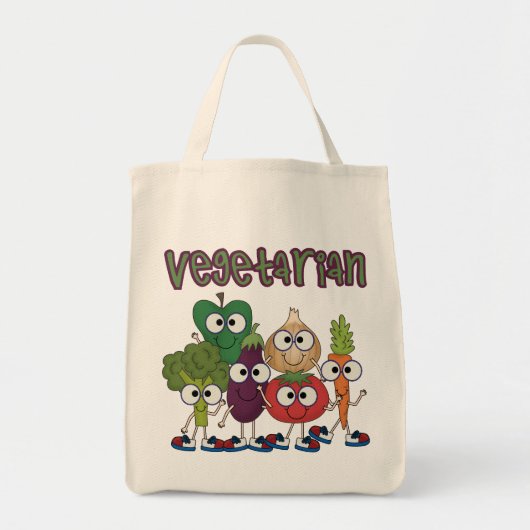 Vegetarisch Tote Bag (Voorkant)