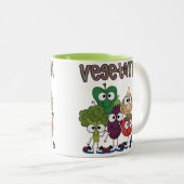 Vegetarisch Tweekleurige Koffiemok (Voorkant rechts)