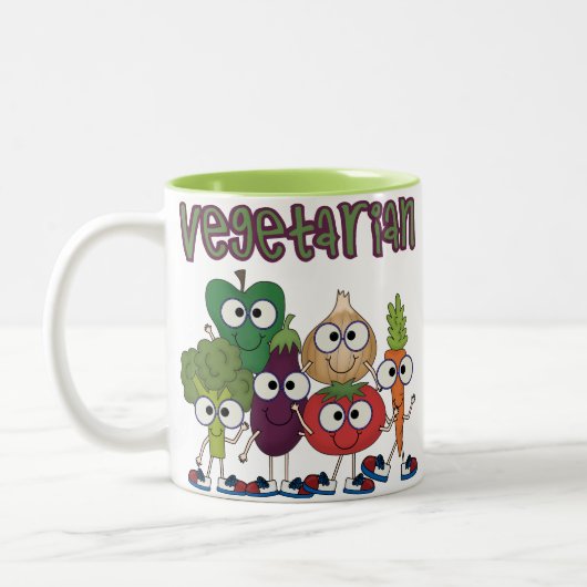 Vegetarisch Tweekleurige Koffiemok (Links)