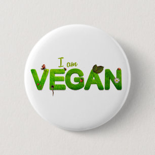 Vegetarisch Veganistisch Liefde Save Animal Veg Ea Ronde Button 5,7 Cm