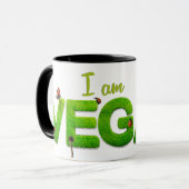 Vegetarisch Veganistische Mok Cup Drink Save Anima (Voorkant links)