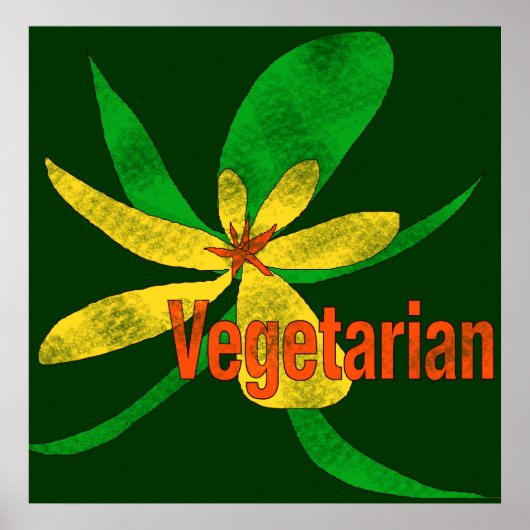 Vegetarisch ventiel poster (Voorkant)
