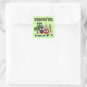 Vegetarisch Vierkante Sticker (Tas)
