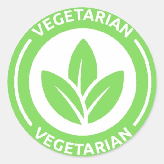 Vegetarisch voedingsallergie Dieet  Ronde Sticker (Voorkant)