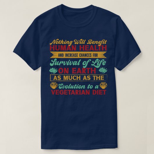 Vegetarisch voedingspakket Premium T-Shirt (Design voorkant)