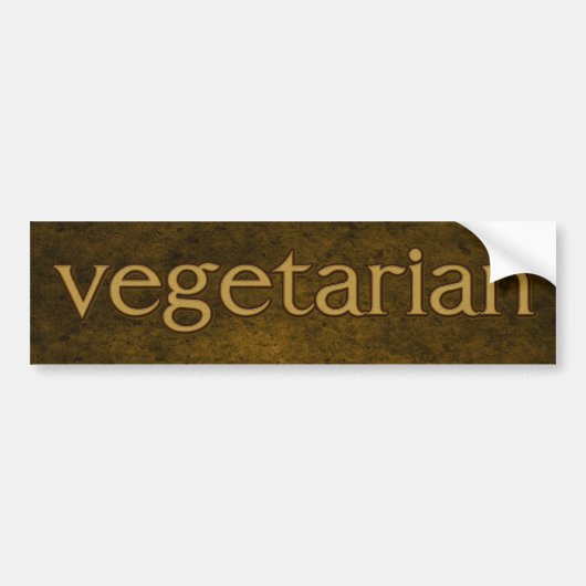 Vegetarisch vuil geïnspireerd bumpersticker (Voorkant)