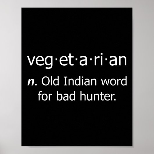 Vegetarisch woord voor Byd Hunter Poster (Voorkant)