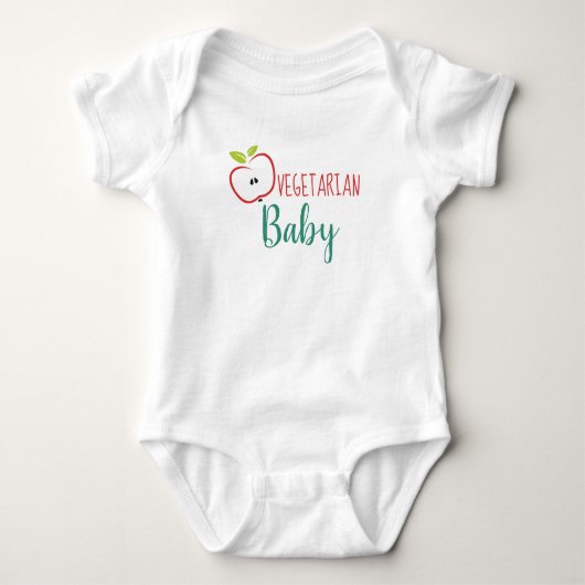 Vegetarische Baby Moderne Ontwerp Romper (Voorkant)