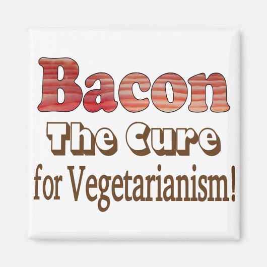 Vegetarische Bacon Magneet (Voorkant)