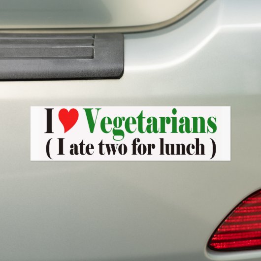 Vegetarische Bumpersticker (Op auto)