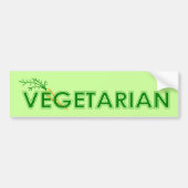 Vegetarische Bumpersticker (Voorkant)