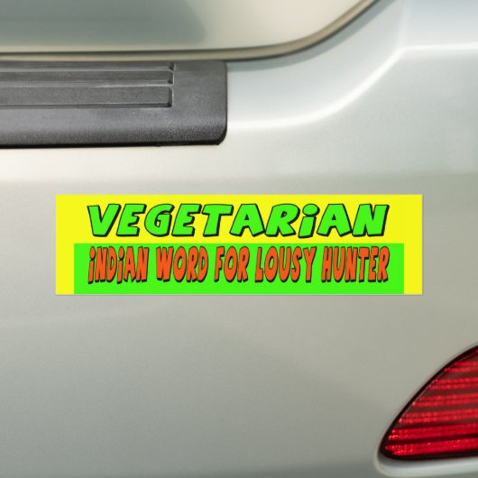 Vegetarische Bumpersticker (Op auto)