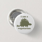 Vegetarische Groene Dinosaurus Stegosaurus - Ronde Button 3,2 Cm (Voorkant /achterkant)