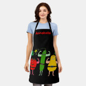 Vegetarische Groenten Rock Personaliseren Schort (Gedragen)