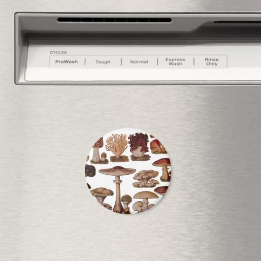 Vegetarische hipster steampunk paddenstoel magneet (Insitu (Vaatwasser))