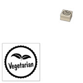 Vegetarische identificatie voor voedselverkopers rubberstempel (Gestempeld)