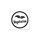 Vegetarische identificatie voor voedselverkopers rubberstempel (Afrduk)