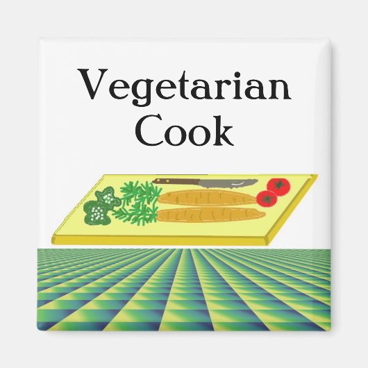Vegetarische kok magneet (Voorkant)