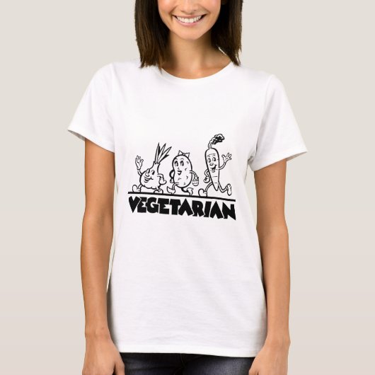 Vegetarische koopwaar t-shirt (Voorkant)