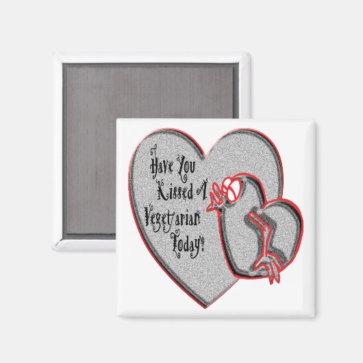 Vegetarische kussen magneet (Voorkant / Achterkant)