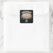 Vegetarische lijsten vierkante sticker (Tas)