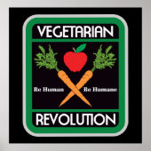 Vegetarische revolutie poster (Voorkant)