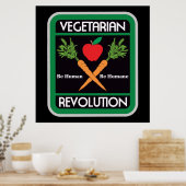 Vegetarische revolutie poster (Keuken)