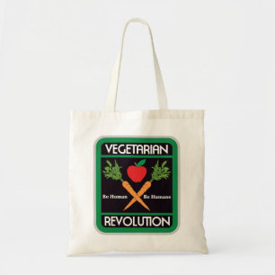 Vegetarische revolutie tote bag