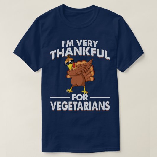 Vegetarische Thanksgiving Grappige Dabbing Kalkoen T-shirt (Design voorkant)