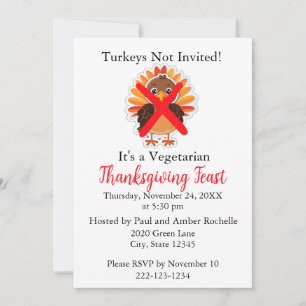 Vegetarische Thanksgiving Kaart