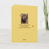 Vegetarische Thanksgiving Turkije Foto Fall Blader Kaart (Achterkant)