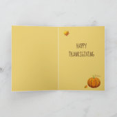 Vegetarische Thanksgiving Turkije Foto Fall Blader Kaart (Binnen)