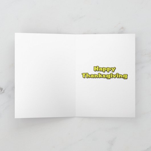 Vegetarische Thanksgiving Turkije - grappige Feestdagen Kaart (Binnen)