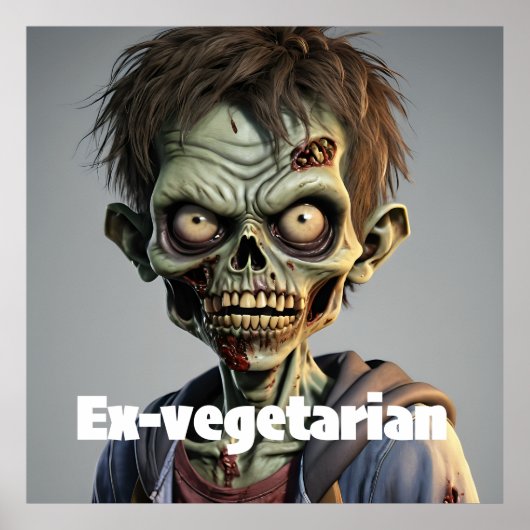 Vegetarische Turned Teen Zombie Print Nieuwigheid (Voorkant)