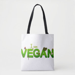 Vegetarische Vegan Love Save Animals Groen Eet Tas