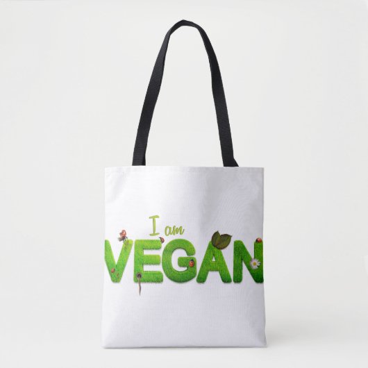 Vegetarische Vegan Love Save Animals Groen Eet Tas (Voorkant)