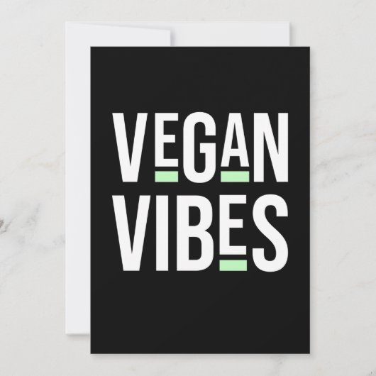 Vegetarische Vegan Vibes Kaart (Voorkant)