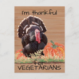 Vegetarische Veganistische Thanksgiving Kalkoen Da Briefkaart