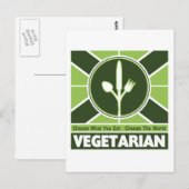 Vegetarische vlag briefkaart (Voorkant / Achterkant)