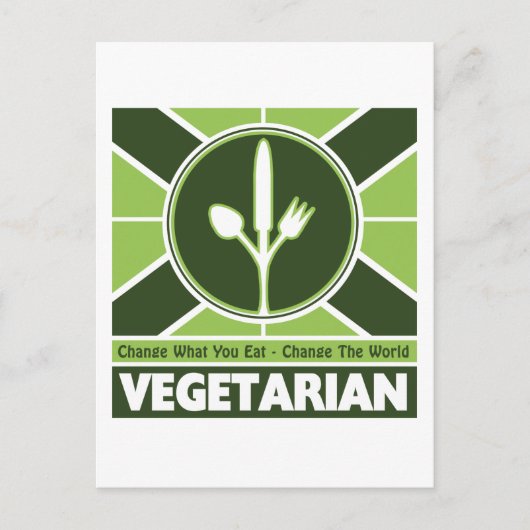 Vegetarische vlag briefkaart (Voorkant)