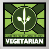 Vegetarische vlag poster (Voorkant)
