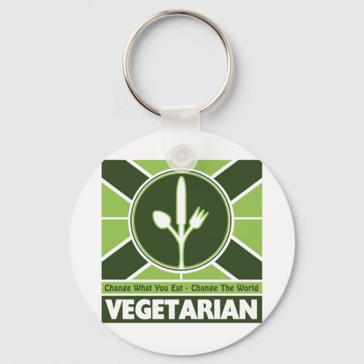 Vegetarische vlag sleutelhanger (Voorkant)